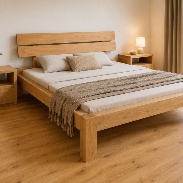 SVEA – solid oak beam bed