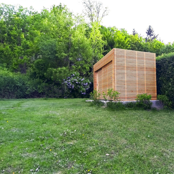 Garden house – larch, transverse