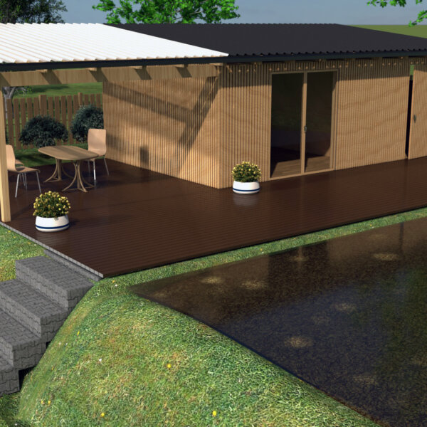 Garden house with terrace