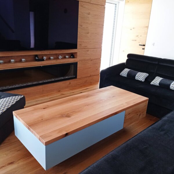 LINNEA – solid oak coffee table, 170 × 70 cm