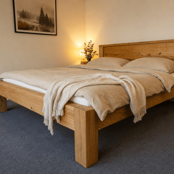 🔥 Unique Oak Bed Made from Solid Beams – NOW -7% → Only 1,390 EUR!