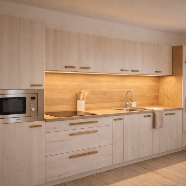 Custom-Made Solid Wood Kitchen – Whitewashed Linden & Oak