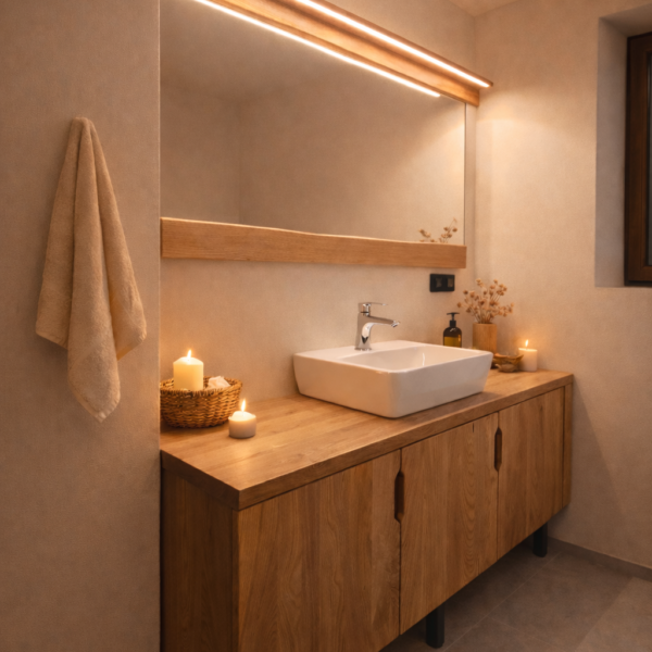 Custom-made Solid Oak Bathroom Furniture – Natural Elegance Without Compromise