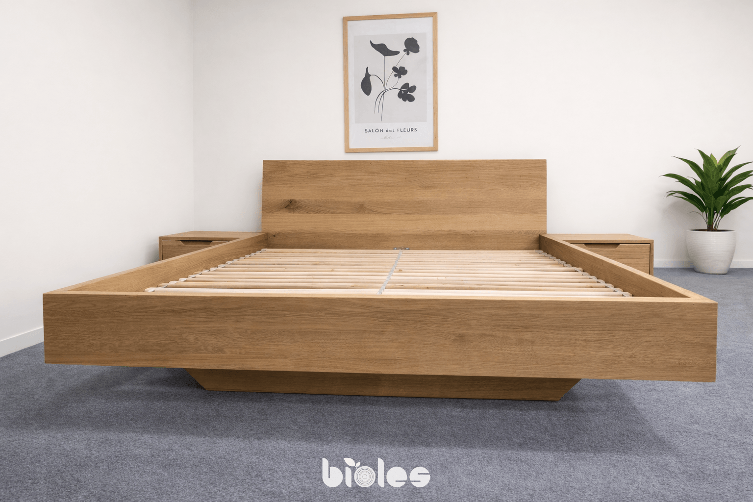 Floating Solid Oak Bed β Timeless Design and Exceptional Stability - Image 2