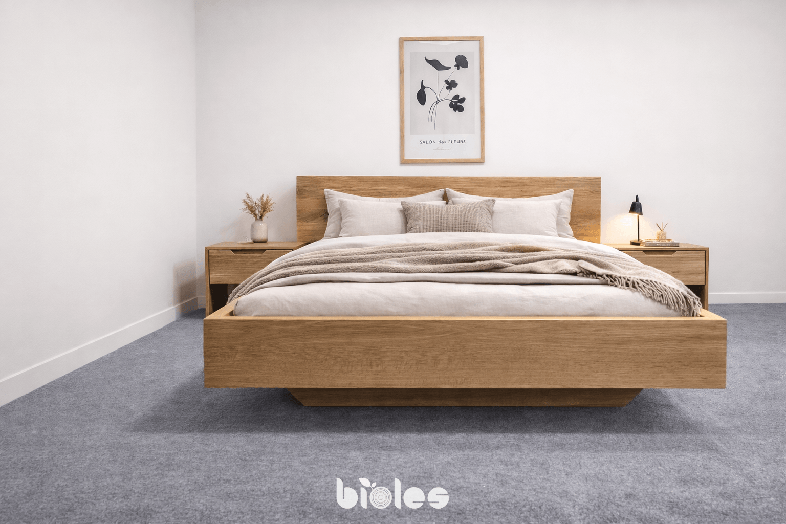 Floating Solid Oak Bed β Timeless Design and Exceptional Stability