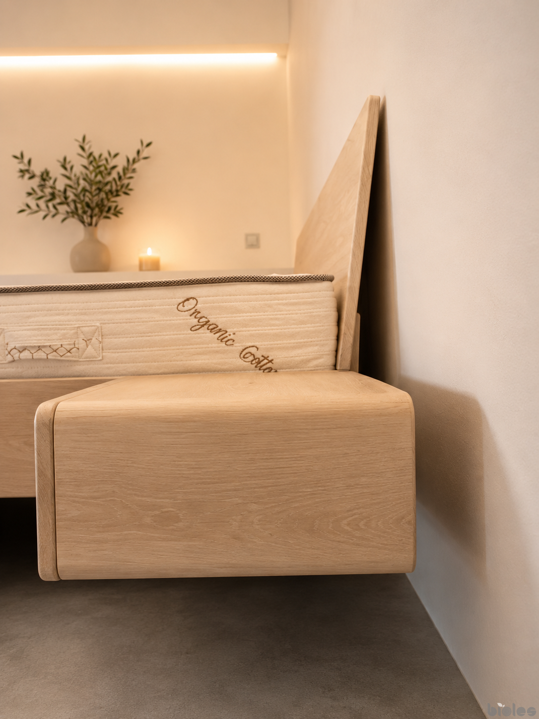 LOMA – Floating Solid Oak Bed with Timeless Design - Image 2