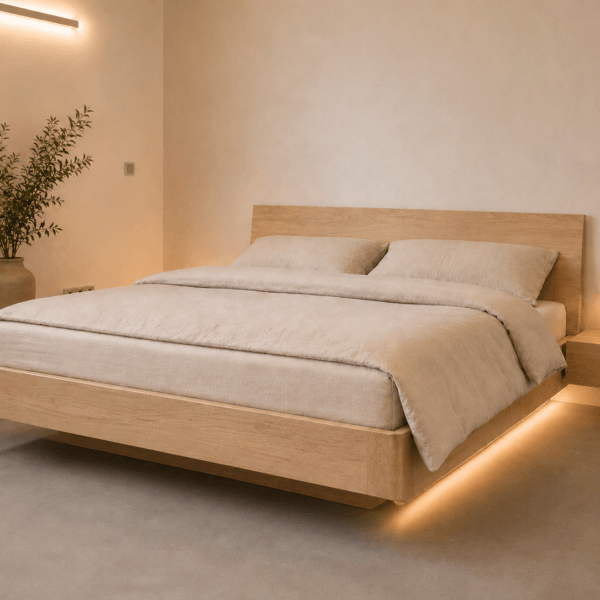 LOMA – Floating Solid Oak Bed with Timeless Design