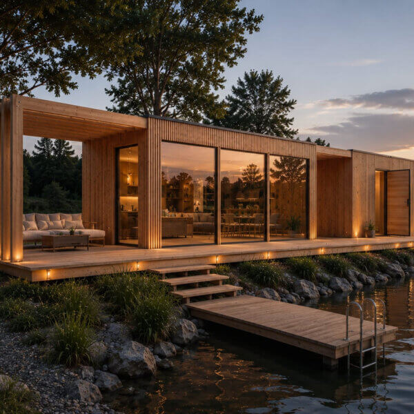LINASSI VISTA – Modern Timber Cabin with Panoramic Glazing