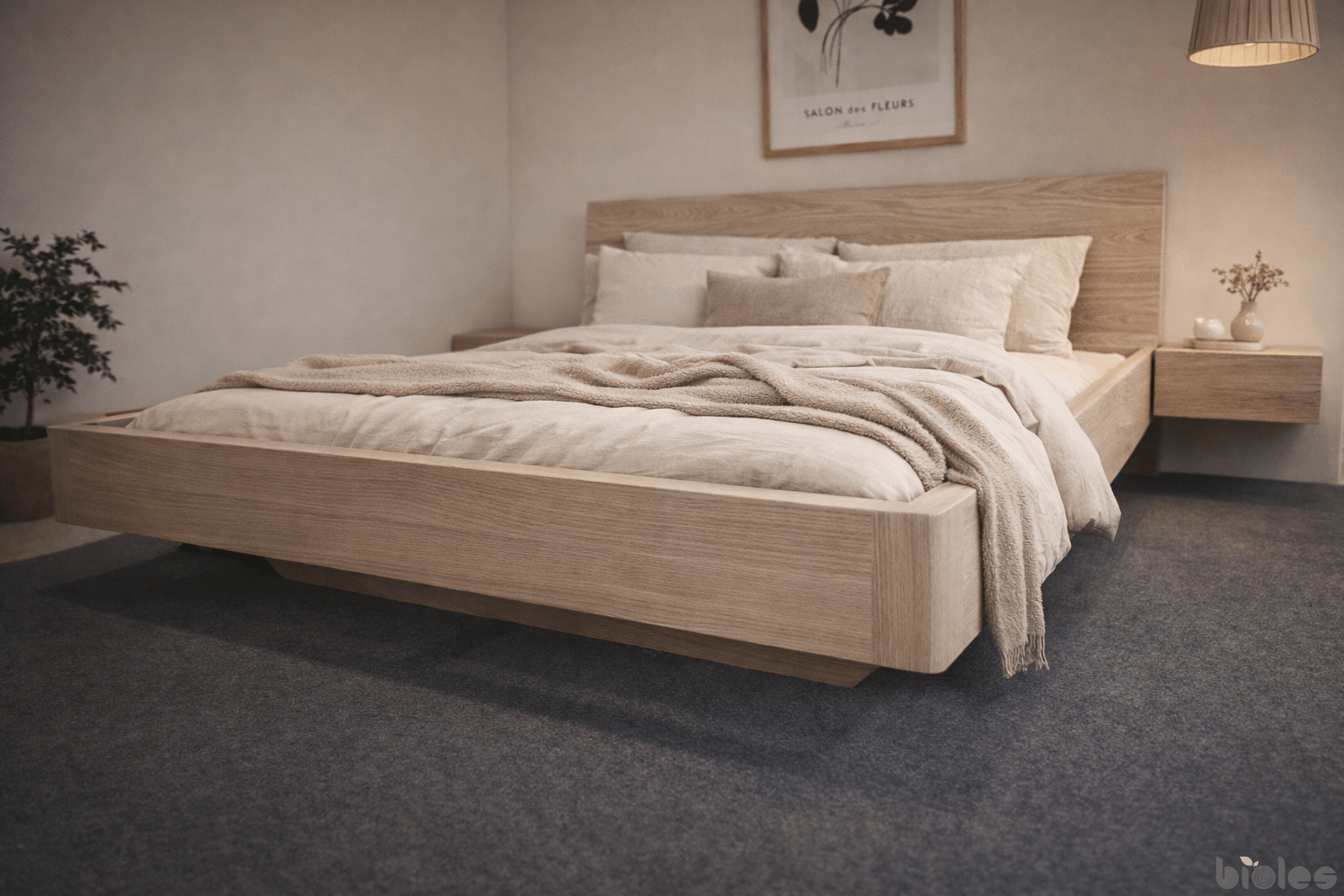 LOMA – Floating Solid Oak Bed with Timeless Design - Image 5