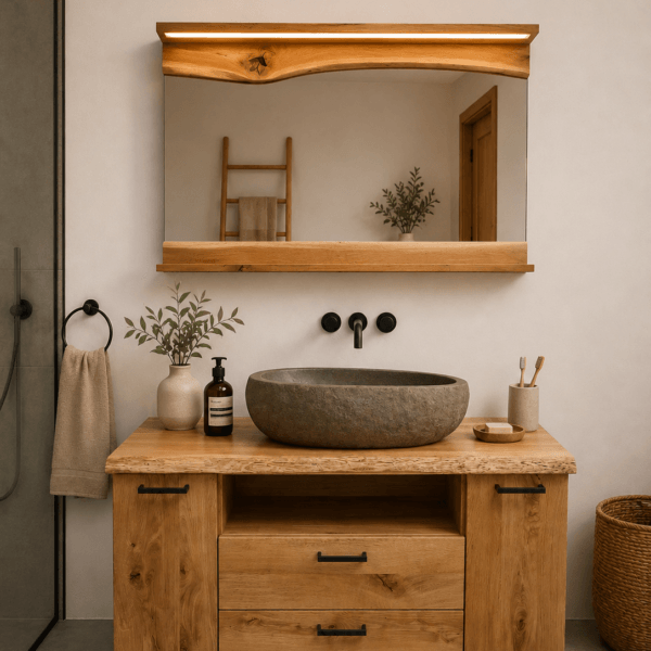 NATURA – solid oak bathroom set