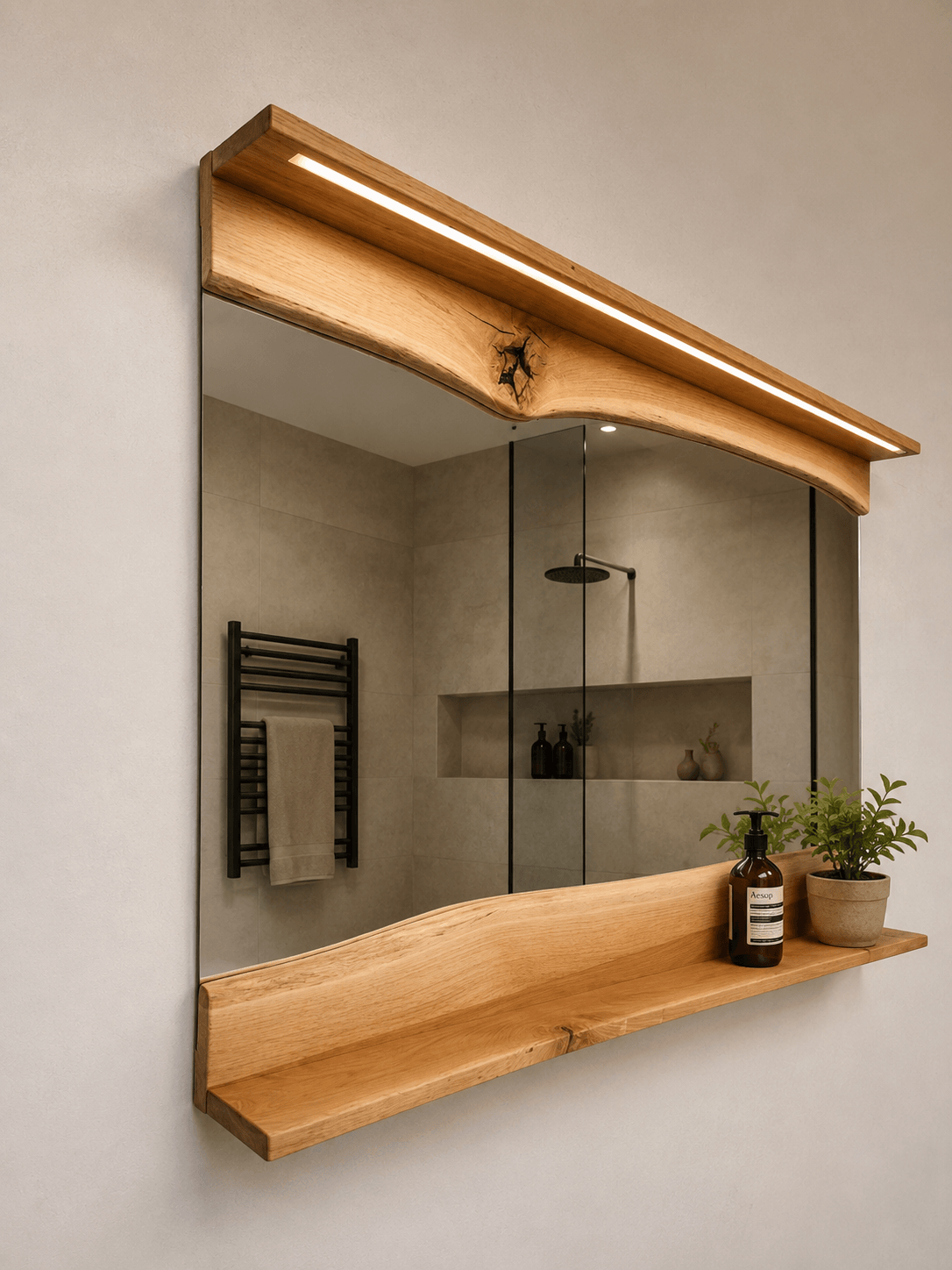 NATURA – solid oak bathroom set - Image 2