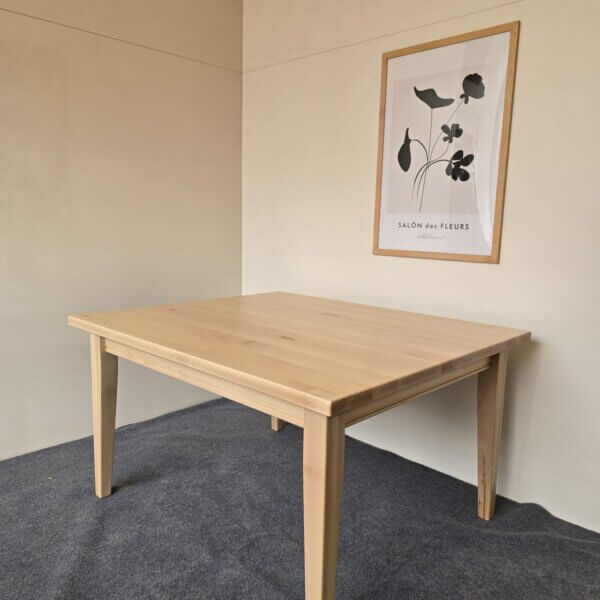Solid beech table 110 × 110 cm – SALE −34 %